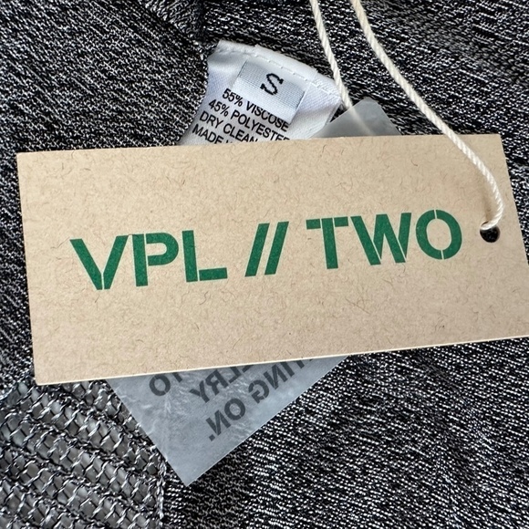 VPL Two Silver Open Shimmery Dress Open Knit Blouse Tunic Sweater Women's S NWT - Picture 12 of 12